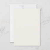 Fleur sauvage simple | Carte RSVP beige (Dos)