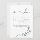 Fleur sauvage simple | Faire-part Mariage reporté (Devant)
