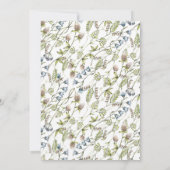 Fleur sauvage simple | Faire-part Mariage reporté (Dos)