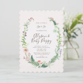 Fleur sauvage Sip & Voir Invitation (Debout devant)