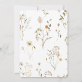 Fleur sauvage Spring Baby shower Invitation fille (Dos)