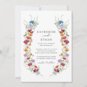 Fleur sauvage Spring Floral Wedding Invitations (Devant)