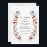 Fleur sauvage Spring Floral Wedding Invitations<br><div class="desc">Fleur sauvage Spring Floral Wedding Invitations</div>