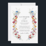 Fleur sauvage Spring Floral Wedding Invitations<br><div class="desc">Fleur sauvage Spring Floral Wedding Invitations</div>