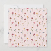 Fleur sauvage Spring Girl Baby shower Invitation (Dos)