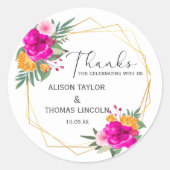 Fleur sauvage Spring Merci Sticker Classic Round (Devant)