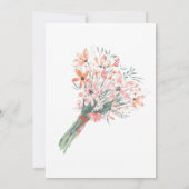 Fleur sauvage sur le chemin baby shower invitation (Dos)