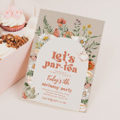 Fleur sauvage Tea Party Anniversaire Invitation