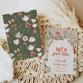 Fleur sauvage Tea Party Anniversaire Invitation