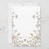 Fleur sauvage Tea Party Baby shower Invitation (Dos)