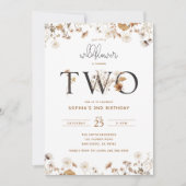 Fleur sauvage Terre Invitation de 2e anniversaire (Devant)