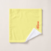 Fleur sauvage vert blanc jaune nom (Gant de toilette)