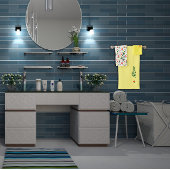 Fleur sauvage vert blanc rouge