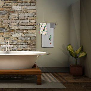 Fleur sauvage vert blanc rouge