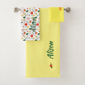 Fleur sauvage vert blanc rouge (En situation)