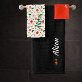 Fleur sauvage vert blanc rouge nom noir