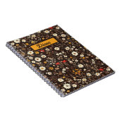 Fleur sauvage vintage Carnet personnalisé (Côté Droit)