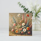 Fleur sauvage vintage Jardin Invitation d'annivers (Debout devant)