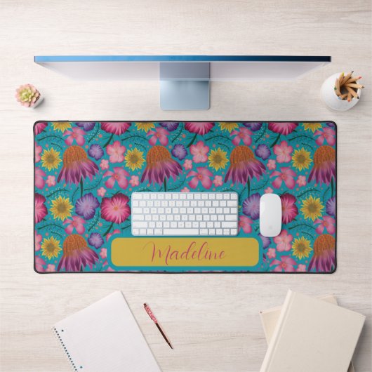 Fleur sauvage vintage Turquoise Floral (Bureau 1)
