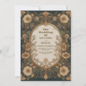 Fleur sauvage Vintage Wedding Invitation (Devant)