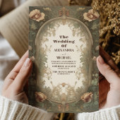 Fleur sauvage Vintage Wedding Invitation