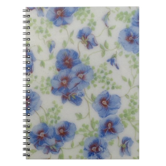 Fleur sauvage Violet Carnet Spiral (Devant)