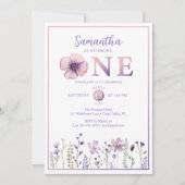 Fleur sauvage Violette Elle Tourne Une Invitation (Devant)