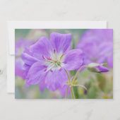 Fleur sauvage violette Invitation d'anniversaire p (Dos)