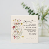 Fleur sauvage Whimsical Baby In Bloom Invitation (Debout devant)