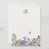 Fleur sauvage Wild Un anniversaire Invitation (Dos)