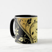 Fleur Scrollwork "classe" de tasse d'obtention du (Devant gauche)