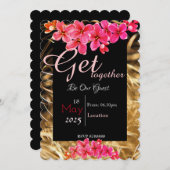 Fleur se réunissant Invitation (Devant / Derrière)