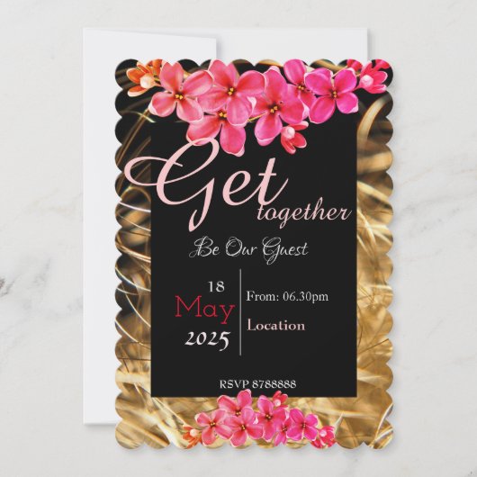 Fleur se réunissant Invitation (Devant)