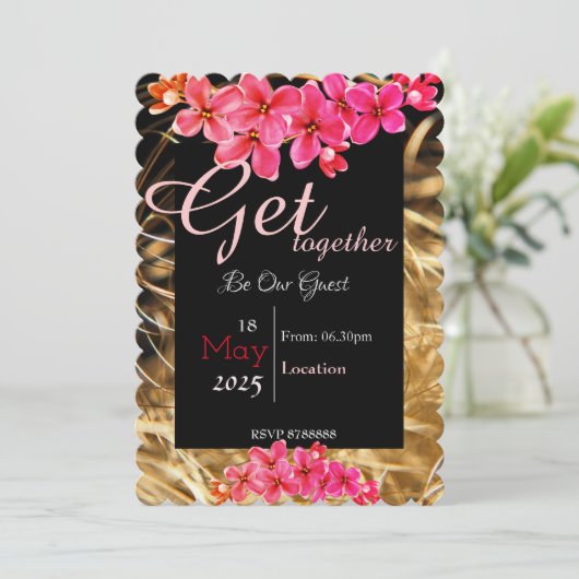 Fleur se réunissant Invitation (Debout devant)