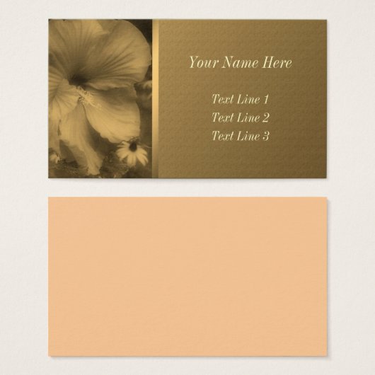 Fleur Sepia Hibiscus âgée (Devant & derrière)