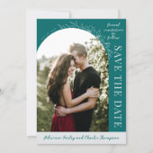 Fleur Simple 1 Turquoise Save The Date (Devant)