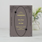 Fleur simple avec carte mariage arrière - plan gri (Debout devant)