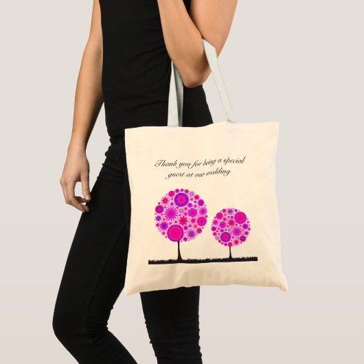 Fleur souhaitant à arbre le sac pourpre de faveur (Devant (produit))