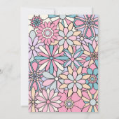 Fleur super Retro Invitation Anniversaire (Dos)