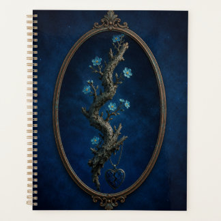fleur surréaliste dans un cahier à spirale relié c