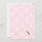 Fleur Tea party Baby shower invitation couleur ros (Dos)