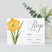 Fleur tendance JAUNE Crocus mariage rustique RSVP (Debout devant)