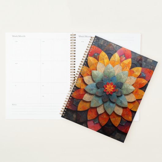 Fleur texturée Mandala Art (Devant avec enveloppe)