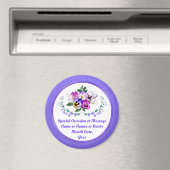 Fleur Thème Anniversaire, Pansy, Magnet Floral (In Situ (Lave-vaisselle))