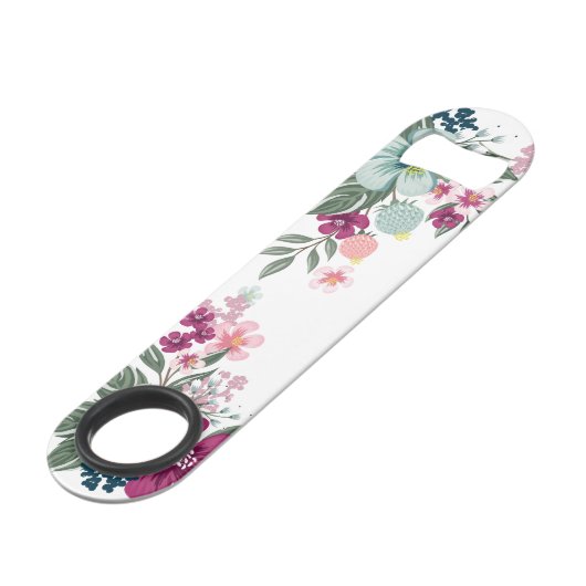 Fleur tropicale à ouverture de bouteille en blanc (Devant angulaire)