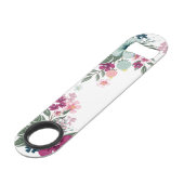 Fleur tropicale à ouverture de bouteille en blanc (Dos Angle)