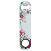 Fleur tropicale à ouverture de bouteille sur Blue  (Dos)