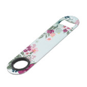 Fleur tropicale à ouverture de bouteille sur Blue  (Dos Angle)