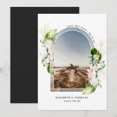 Fleur Tropicale | Boho Save the Date (Devant / Derrière)