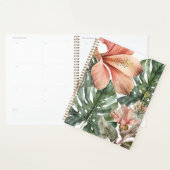 Fleur tropicale de jungle aquarelle vert pêche or  (Devant avec enveloppe)